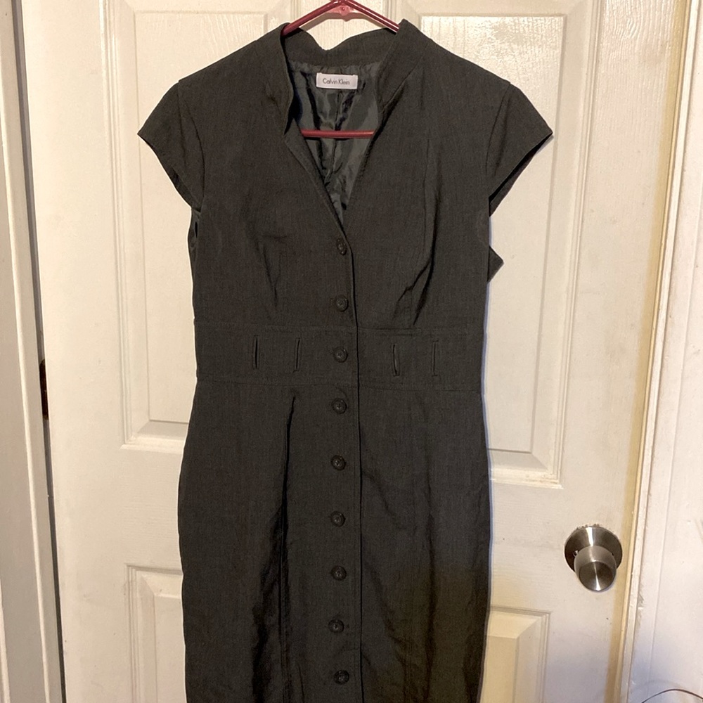 Gray business dress